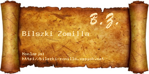 Bilszki Zomilla névjegykártya